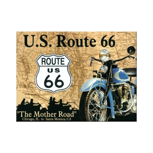 Route 66 Map Magnet 6x0x8