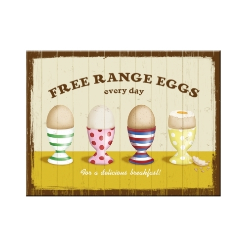 Free Range Eggs Magnet 6x0x8