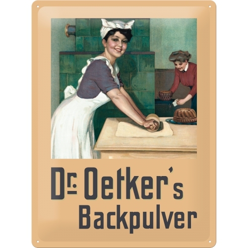 Blechschild 40x30 Dr. Oetker - Backpulver Bäckerin