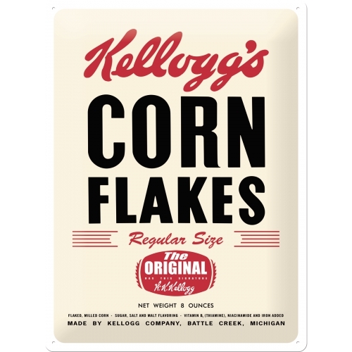 Blechschild 40x30 Kellogg's Corn Flakes Regular Size THE ORIGINAL