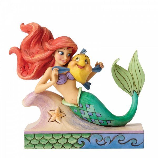 Disney Traditions Fun & Friends (Ariel mit Flounder Figur) „Die kleine Meerjungfrau“